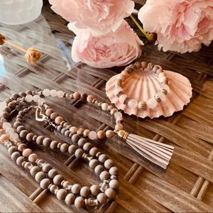 Boho Necklace, Gemstone Healing Stone Necklace